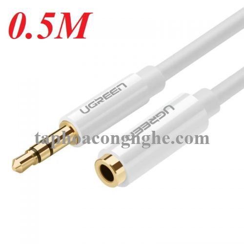 Ugreen 10746 0.5M màu Trắng Cáp âm thanh 3.5mm nối dài AV124 30010746